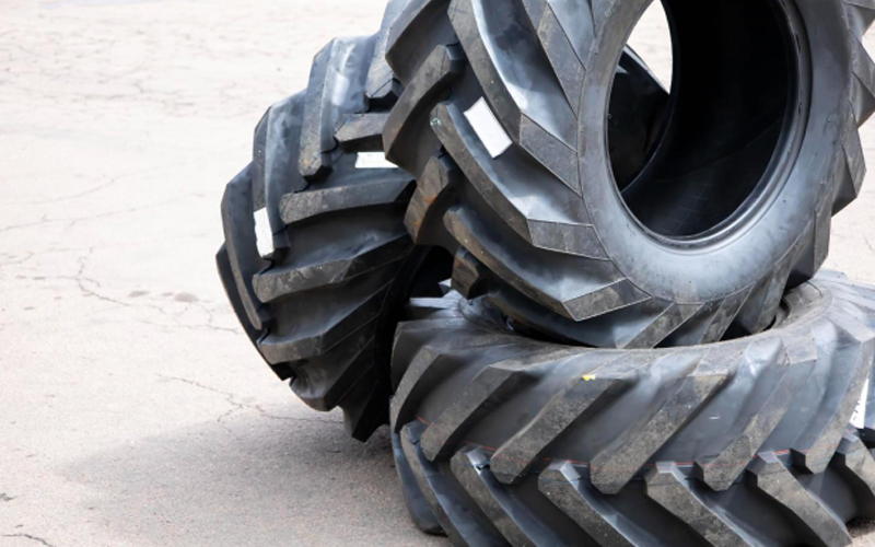 Three new rubber tractor tires