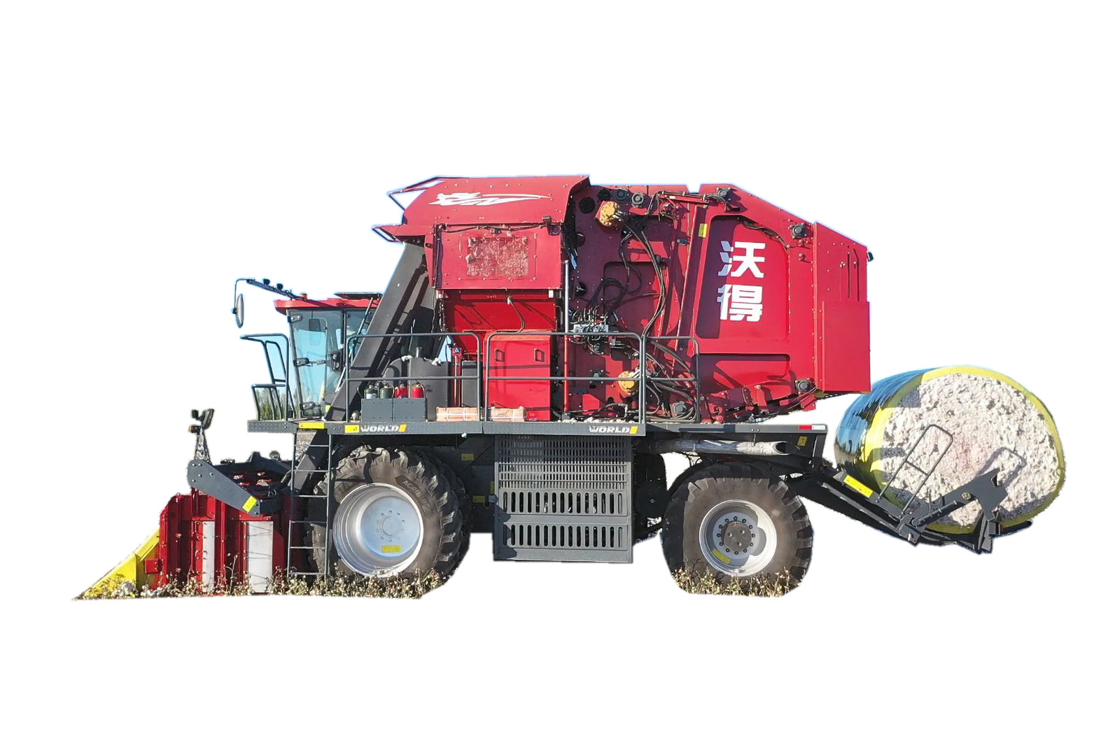 spindle type cotton harvester