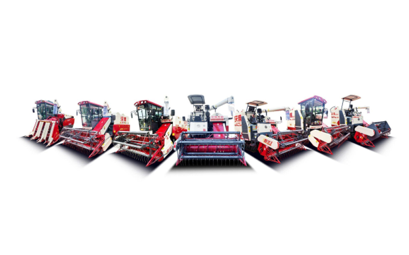 Various types of FMWorld combine harvesters.